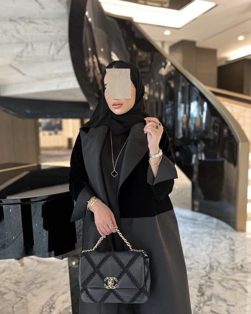 Ensemble blazer en daim + fond de robe + foulard – Image 6