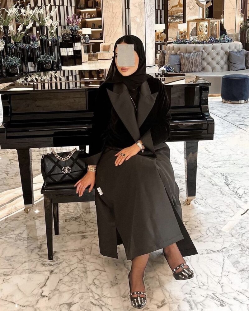 Ensemble blazer en daim + fond de robe + foulard – Image 7