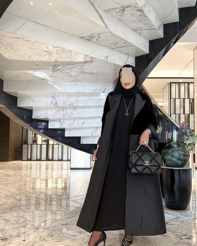 Ensemble blazer en daim + fond de robe + foulard – Image 5