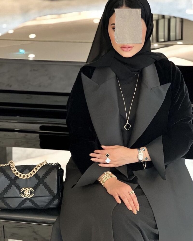 Ensemble blazer en daim + fond de robe + foulard